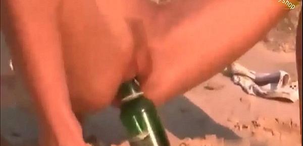  Hot Babe Fucks Wine Bottle